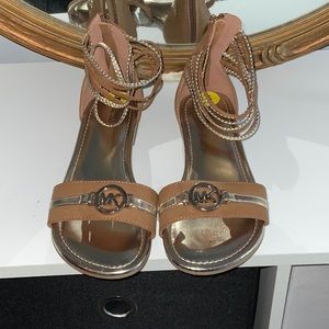 Tan and gold Micheal Kors Sandal
